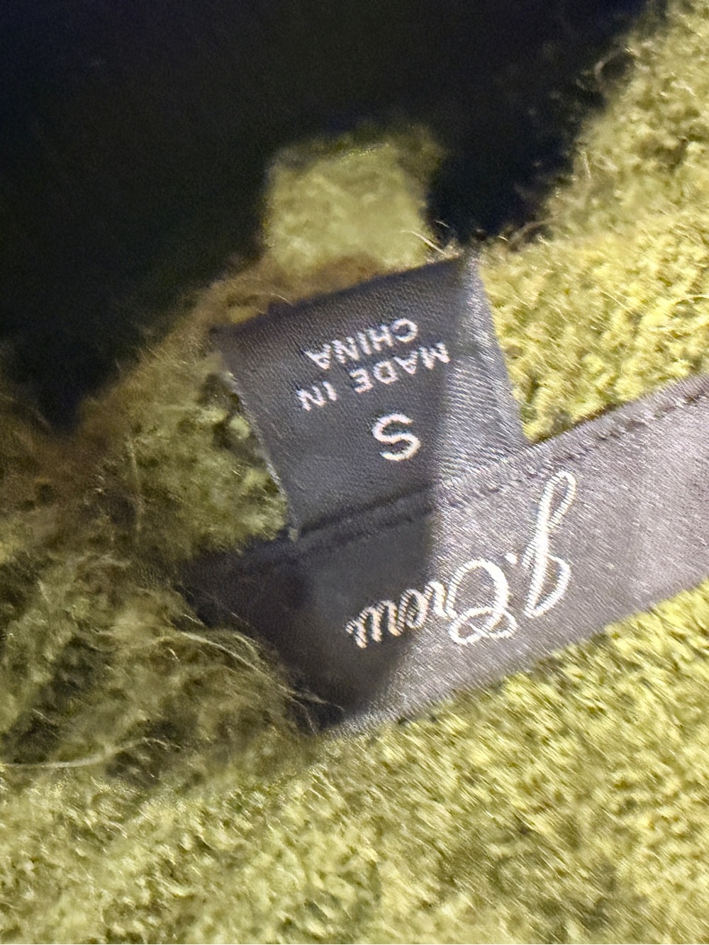 J.Crew Alpaca Blend Cable Knit Mockneck Sweater Olive Green Small - Picture 8 of 8